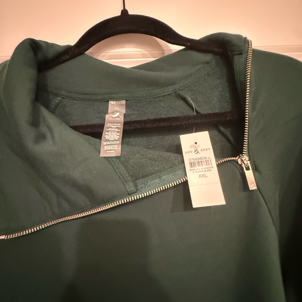 Lou & Grey Green Zip-Up Top - Picture 3 of 3